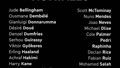 2025金球奖30人候选:登贝莱亚马尔领衔 姆巴佩哈兰德在列