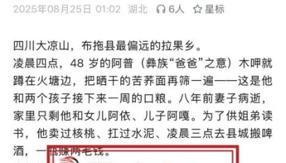 “凉山两姐弟分别考上清华北大借不到学费”系不实信息,当地公安机关已介入