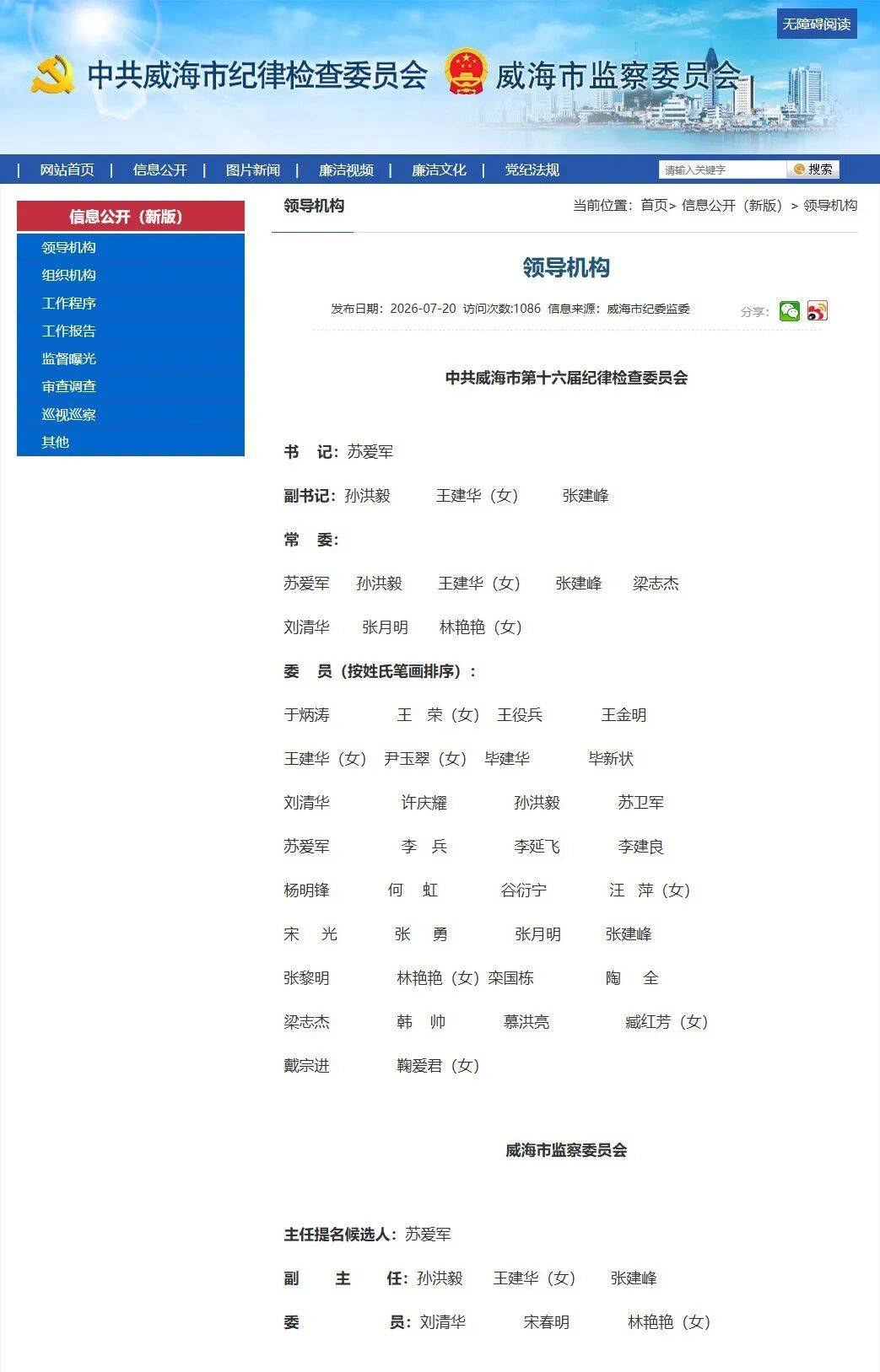 拟进一步使用的山东省管干部苏爱军，新职明确